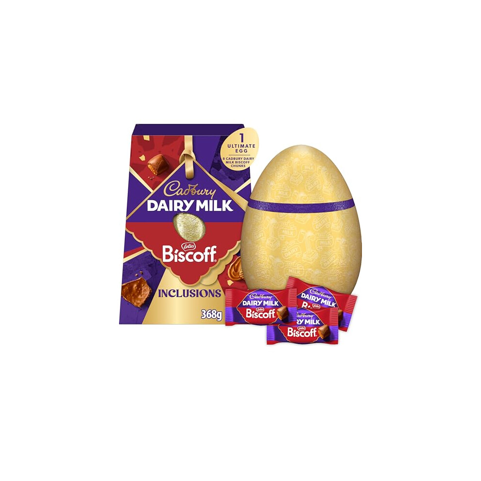 Cadbury Dairy Milk Ultimate Lotus Biscoff Easter Egg Chocolate Egg With Crunchy Lotus Biscuit Pieces Contains 1 Large Chocolate Shell And 8 Biscoff