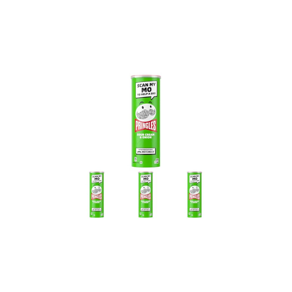Pringles Sour Onion Crisps 185G Pack Of 4 Cream