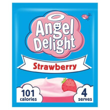 Angel Delight Strawberry Flavour Instant Dessert Mix 59 g Sachet Pack of 6 White
