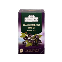 Ahmad Tea Fruit Black Tea Blackcurrant Burst Fruit Black Tea 20 Teabag Sachets 1 Pack