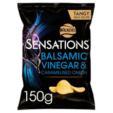 Walkers Sensations Balsamic Vinegar Caramelised Onion Sharing Crisps 150g
