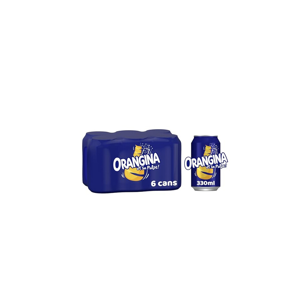 Ribena Orangina Sparkling Fruit Drink Multipack Of 6 X 330Ml Cans Contains A Blend Of Citrus Juices Real Pulp And Zest Orange