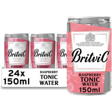 Britvic Raspberry Tonic Water 24 x 150ml Can