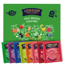 London Fruit Herb Company Fruit Tea Selection Box and Gift Set 80 Delicous Assorted Fruit Tea Bags Always Naturally CaffeineFree 8 Flavours 80 Bags