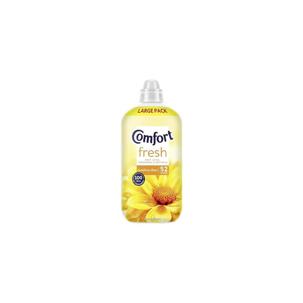 Comfort Fresh Sunshiny Days Fabric Conditioner Softener With Motionactivated Fragrance Technology 100 Days Of Freshness 52 Washes 156 L