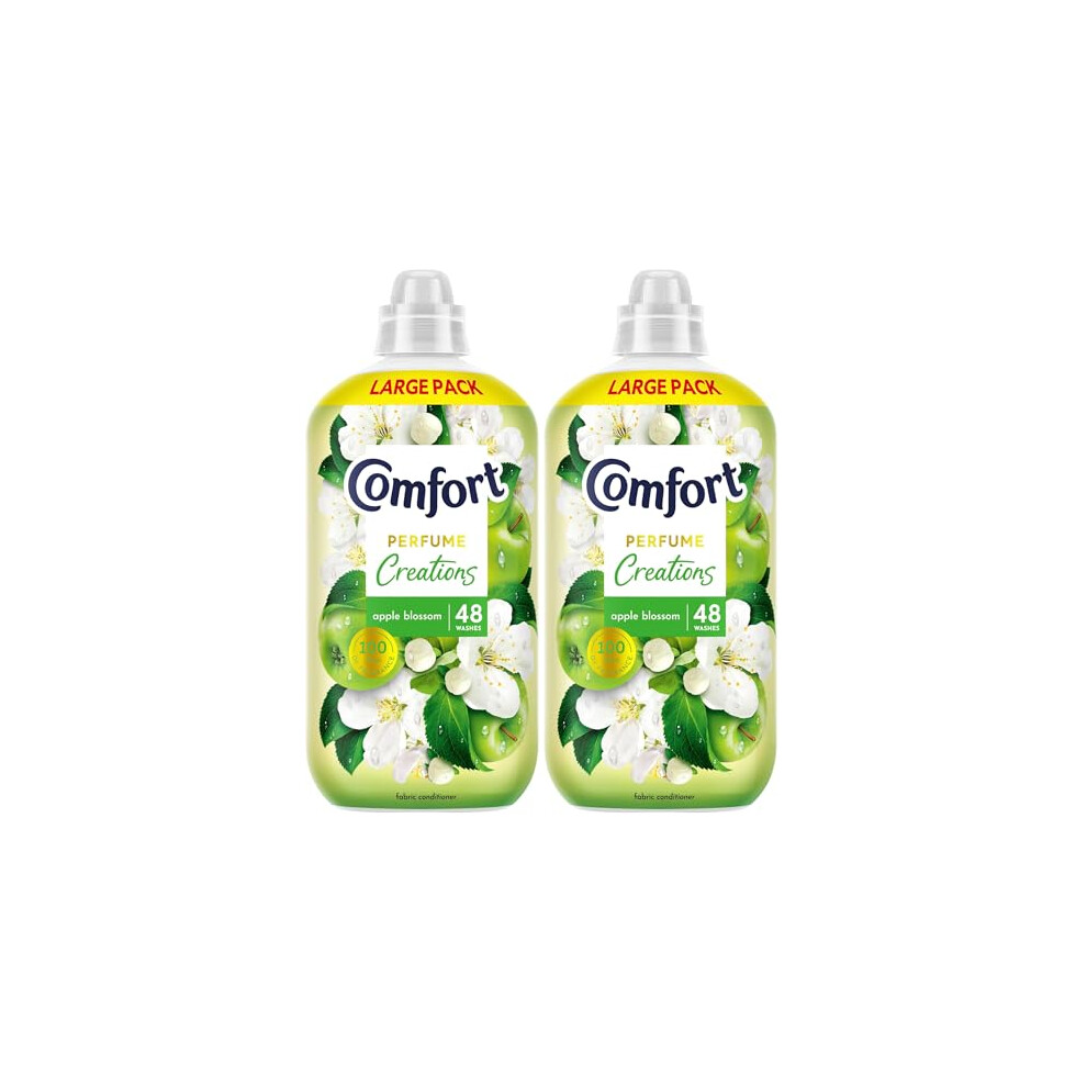 Comfort Perfume Creations Apple Blossom Fabric Conditioner Softener With Motionactivated Fragrance Technology 100 Days Of Freshness 48 Washes 144 L