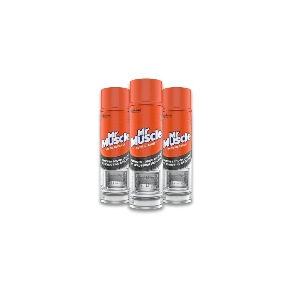 Mr Muscle Oven Cleaner Heavy Duty Oven Cleaner Degreaser For Burnt Grease Food Spills Noscrub Formula For Quick Kitchen Cleaning Fastacting Clean