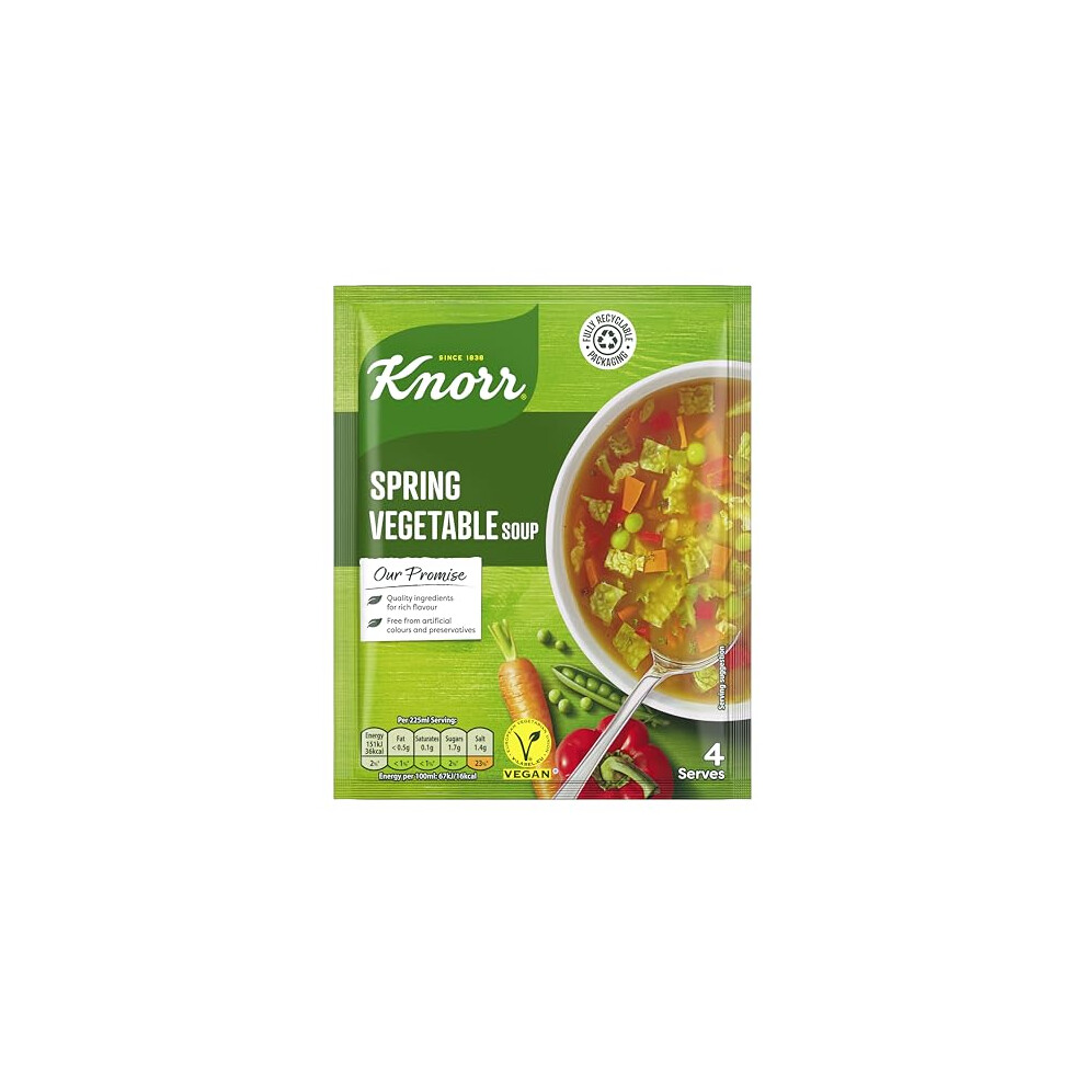 Knorr Florida Spring Vegetable Dry Packet Soup No Artificial Colours Or Preservatives Soup Mix Suitable For Vegans And Vegetarians 48 G Packaging Ma