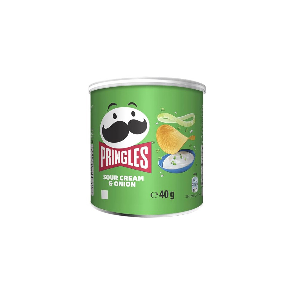 Pringles Sour Onion Crisp Cans 12X40g Cream