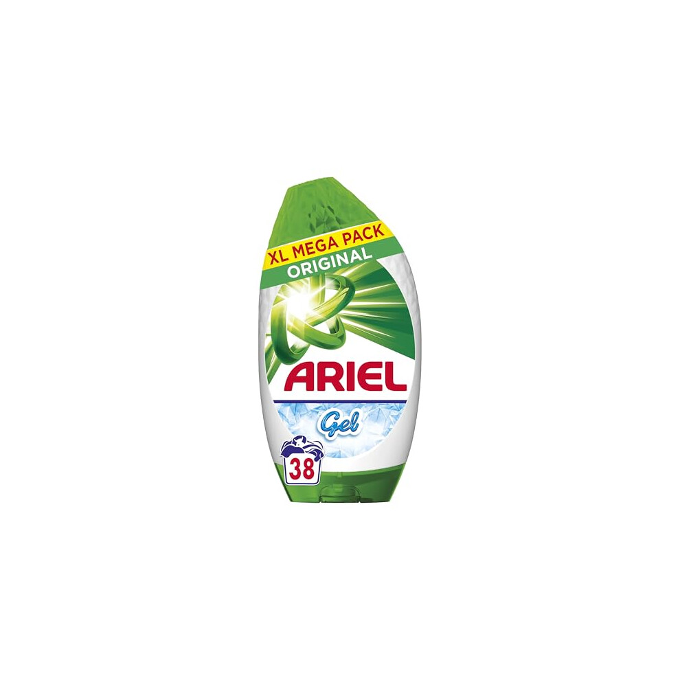 Ariel Washing Liquid Laundry Detergent Gel 38 Washes Original Brrrilliant Stain Removal Even In 15C Or 15Min