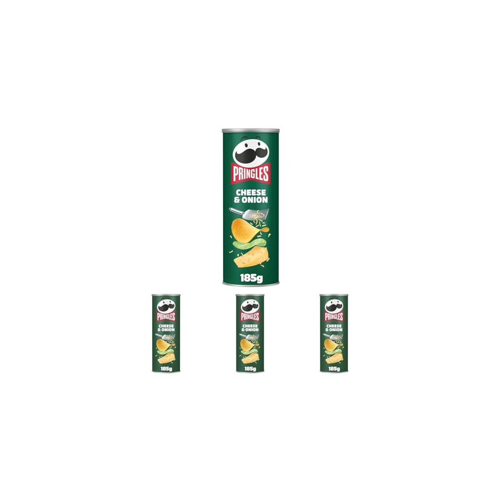 Pringles Cheese Onion Sharing Crisps 185G Pack Of 4