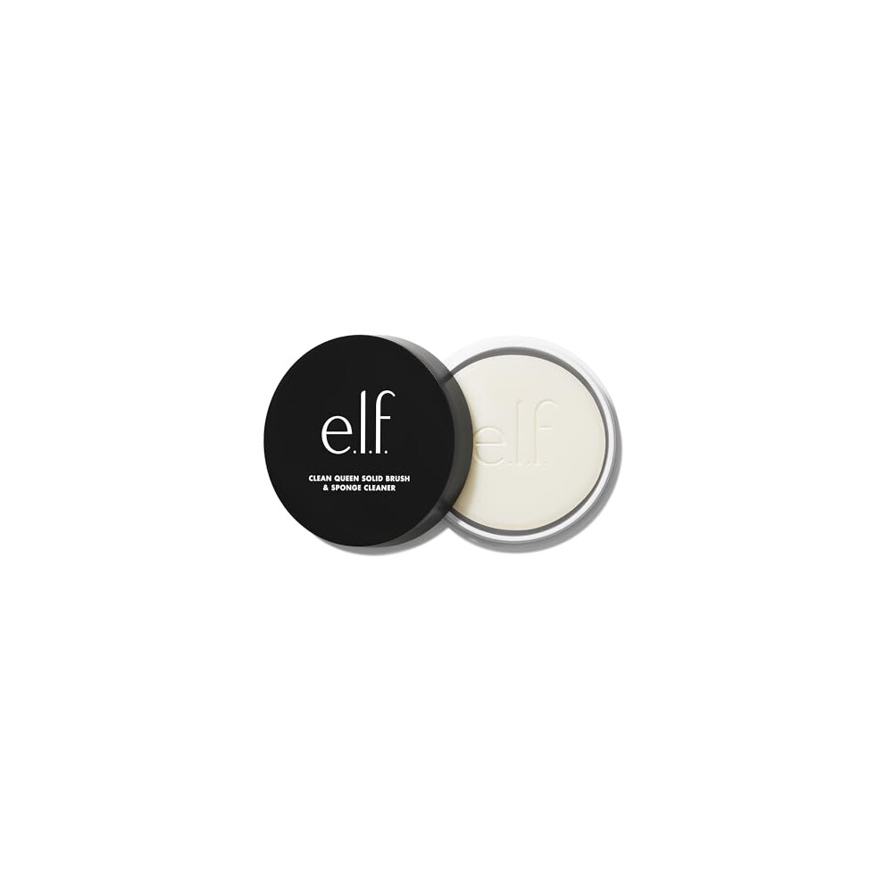 E.l.f. Elf Clean Queen Solid Brush Sponge Cleaner Wateractivated Soap Bar Makeup Cleaner Nourishing Travelfriendly Easytouse Vegan Crueltyfree