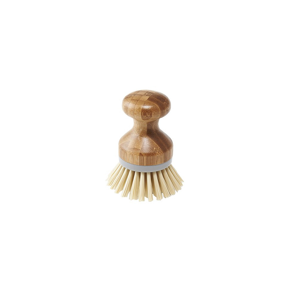 Addis Palm Dish Brush With Natural Bamboo Natural Wood 67 X 67 X 9 Cm 517683 Grey
