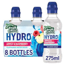 FRUIT SHOOT Hydro Apple Raspberry Fruit Flavoured Water 275ml Pack of 8