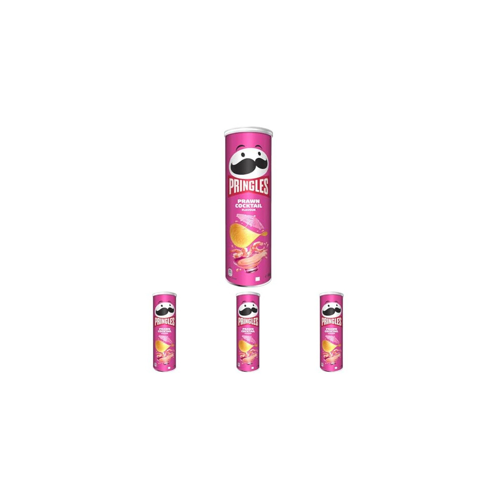Pringles Prawn Cocktail Flavour Crisps 185G Packaging May Vary Pack Of 4