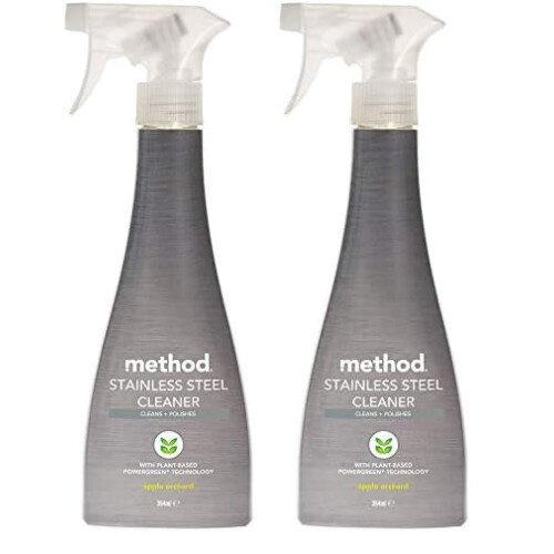 Method Method stainless steel cleaner, apple orchard, 354ml (Pack 2)