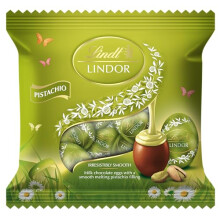 Lindt Lindor Pistachio Mini Chocolate Eggs 80g – Chocolate Truffles with Pistachio Flavoured Filling – Easter Chocolate Treat – Easter gift