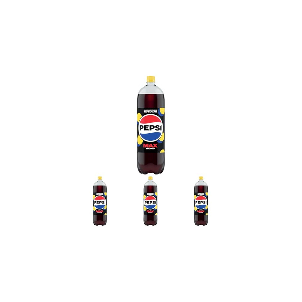 Pepsi Max Mango No Sugar Cola Bottle 2L Pack Of 4