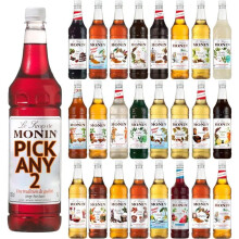 Monin 1l Syrup for Coffee & Drinks. Pick Any 2 Bottles from 23+