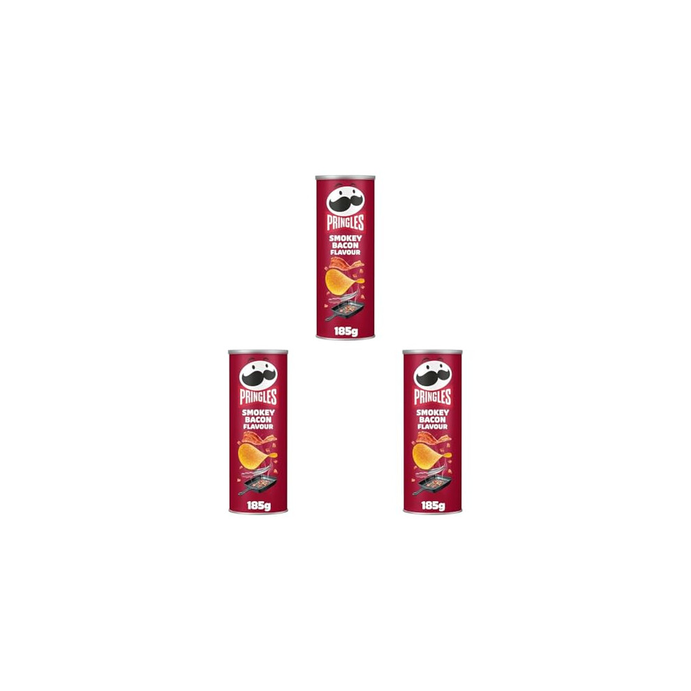 Pringles Smokey Bacon Flavour Crisps 185G Pack Of 3