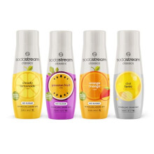 SodaStream Flavours 1 x Cloudy Lemonade 1 x Passionfruit 1 x Orange Mango 1 x Diet Tonic Sparkling Drink Mix No Sugar SodaStream Syrup – 4 x 440ml