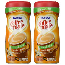 Coffee Mate Sugar Free Vanilla Caramel Flavoured Coffee Whitener Powder Creamer for Coffee 289grams Pack of 2