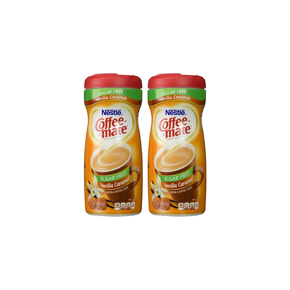 Nestle Coffee Mate Sugar Free Vanilla Caramel Flavoured Coffee Whitener Powder Creamer For Coffee 289Grams Pack Of 2