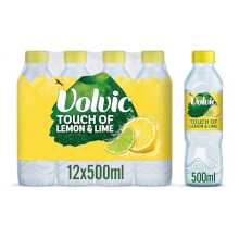 Volvic Touch of Fruit Lemon Lime Still Flavoured Water Multipack 12 x 500ml