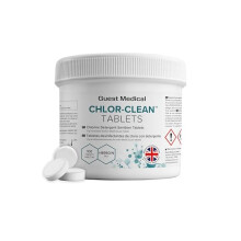 CHLORCLEAN Chlorine Detergent Sanitiser Tablets 325g Tablets 17g NaDCC per Tablet Single Tub of 100 Tablets