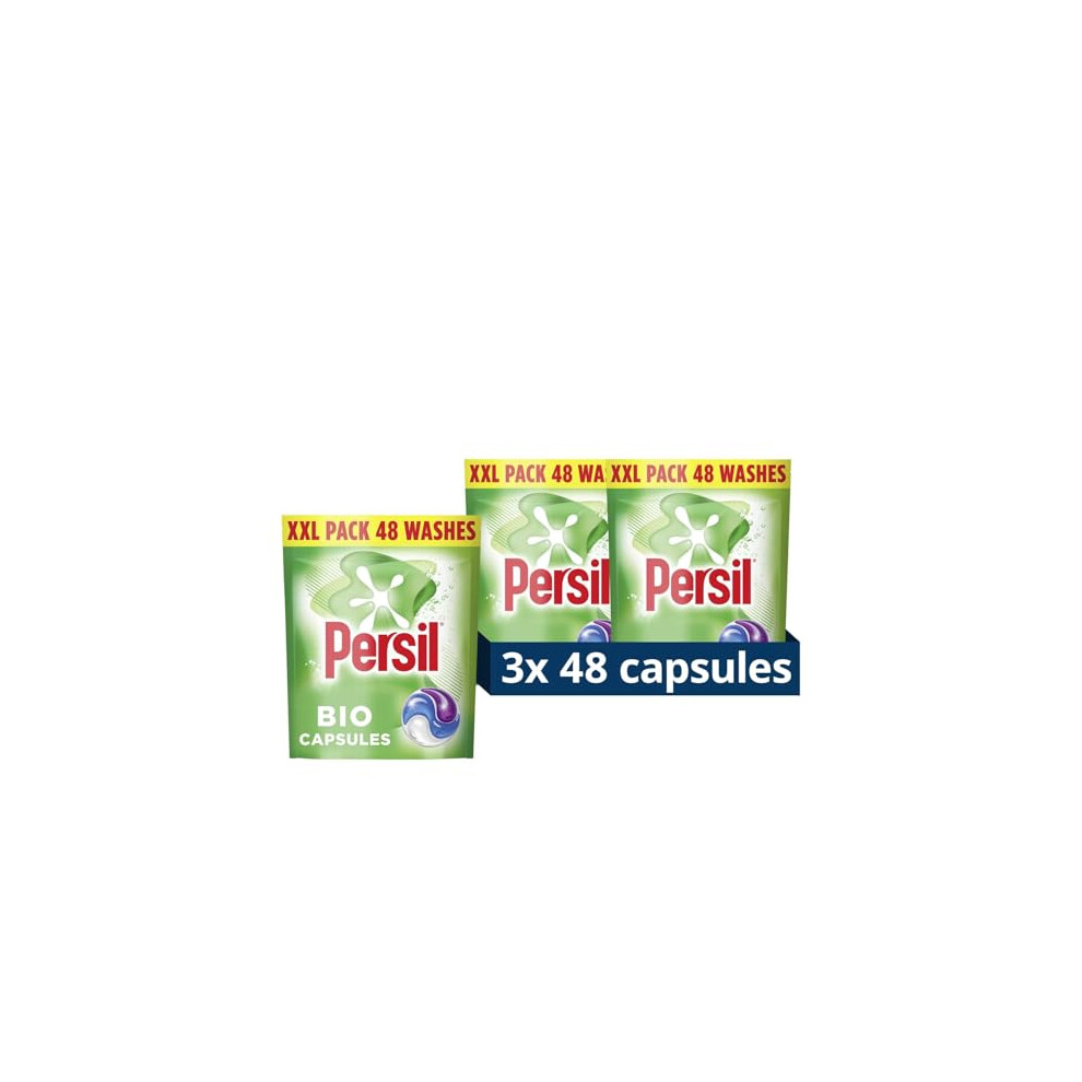 Persil Bio 3 In 1 Laundry Washing Detergent Capsules 48 Washes Pack Of 3