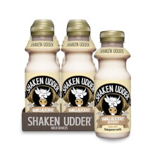 Shaken Udder Vanilla Milkshake8 x 330mlMade with Madagascan VanillaHigh in Calcium ProteinLess Than 5 Added SugarVegetarian GlutenFree