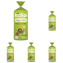Kallo Thai Curry Veggie Cakes Lentil Pea Puffed Crackers Made From Plants Coconut Curry Low Fat Healthy Snacks Vegetarian Friendly Gluten Free No A