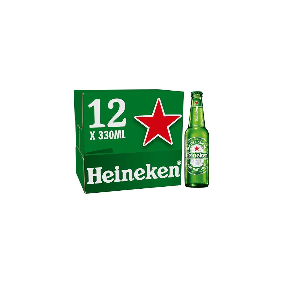 Heineken Beer Lager Glass Bottle 12 X 330 Ml
