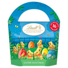 Lindt Gold Bunny Hunt Pack Milk Chocolate 160g – Individually Wrapped Chocolate Bunnies – Easter Egg Hunt Chocolate – Easter gift