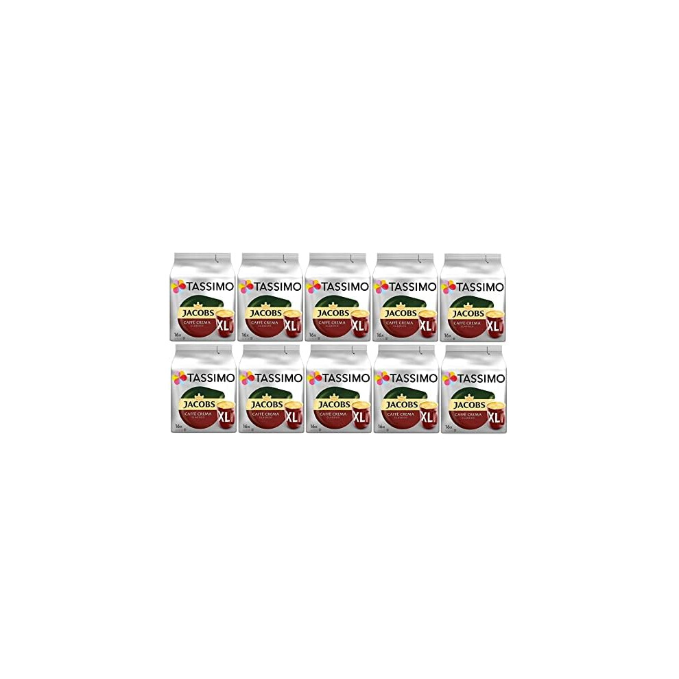 Tassimo Jacobs Caffe Crema Classico Xl Coffee Pods 10 Packs 160 Drinks