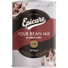 Epicure Four Bean Mix Chickpeas Cannellini Butter Red Kidney Beans 400 g Pack of 1