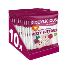 Kiddylicious Raspberry & Beetroot Melty Buttons - Delicious Snacks