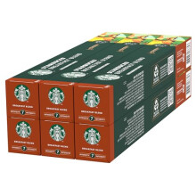 STARBUCKS Breakfast Blend by Nespresso Medium Roast Coffee Capsules 6 x 10 60 Capsules