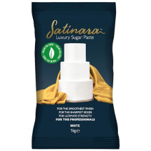 Satinara Luxury White Sugar Paste for Cakes and Bakes Palm Oil Free White Fondant Icing For Cake Covering – 1kg