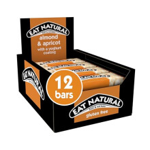 Eat Natural Almond Apricot with a Yoghurt Coating Fruit Nut Bars 12 x 40g