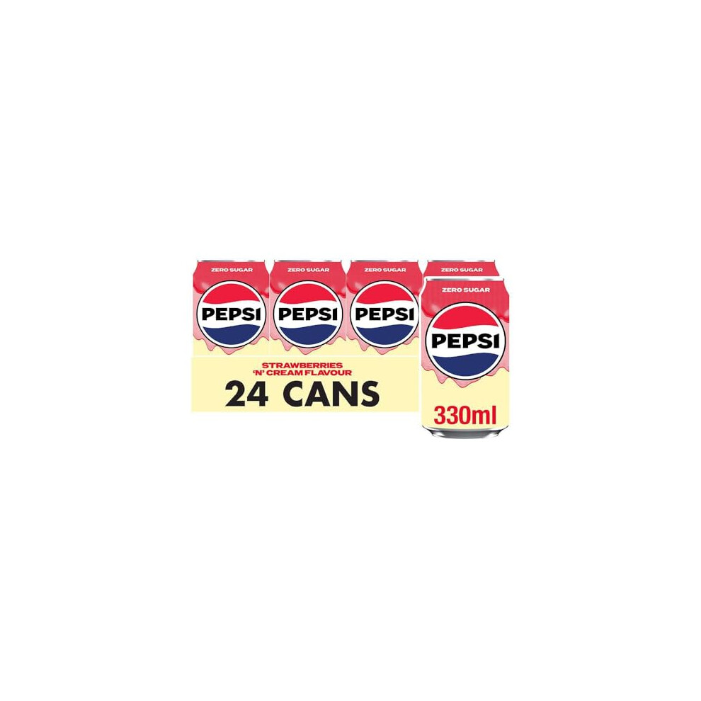 Pepsi Strawberry 330Ml Can Pack Of 24 Cream