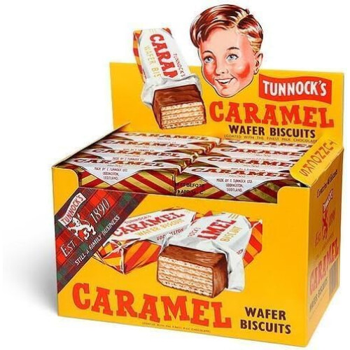 CD Milk Chocolate Coated Caramel Wafer Biscuits 30g (Pack 48)
