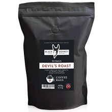 Devils Roast ExtraStrong Highly Caffeinated Bold Coffee 50 Coffee Bags Premium Robusta by Black Donkey