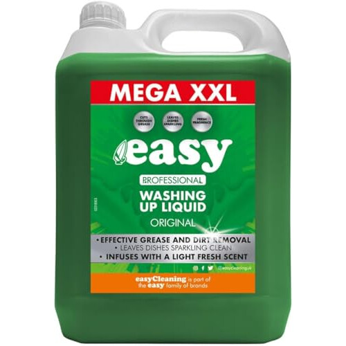 Easy Original Dish Washing Up Liquid Clean Scent Detergent Kitchen Soap 5L Pack Boxed Slamtech