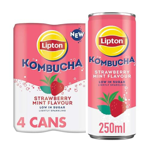 Lipton Kombucha Strawberry Mint 250ml Pack of 4