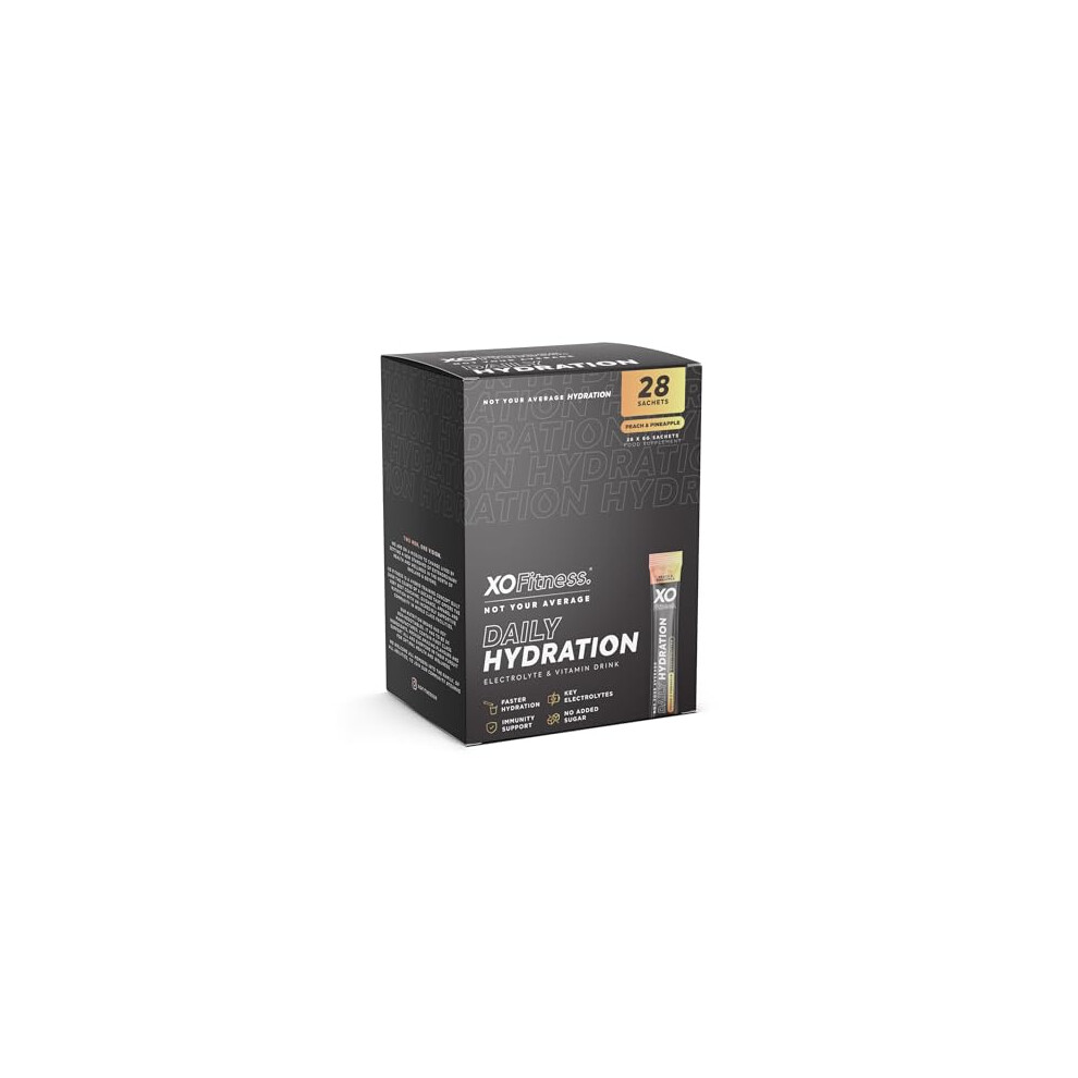 Xo Fitness Hydration Sachets 28 Servings Key Electrolytes Sachets Immunity Support With Essential Vitamins Minerals Zero Sugar Low Calorie Hydration Mult