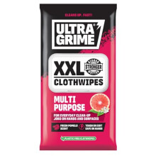 UltraGrime MultiPurpose Pomelo XXL Biodegradable Cleaning Wet Wipes Plastic Free Pomelo Scented Indoor Dirt Grime Wipes MultiPurpose HeavyDuty Cl