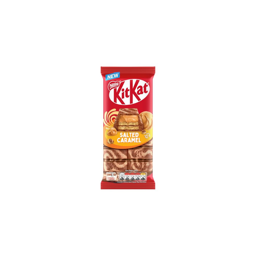 Kitkat Salted Filled Caramel Milk Chocolate Crispy Wafer Sharing Bar 99G