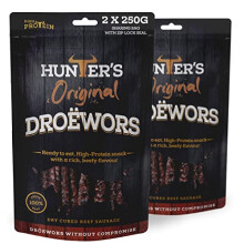 Hunters Droewors Original Beef Sticks Droewors High Protein Low carb Thin Sticks of Authentic Beef Droewors Convenient Snack – Original Beef Sticks
