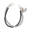 Pearls Purse Extender Chain Bag Charm Chain-silver black beads 1